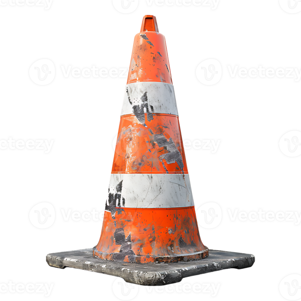 traffic cone isolated on a transparent background png