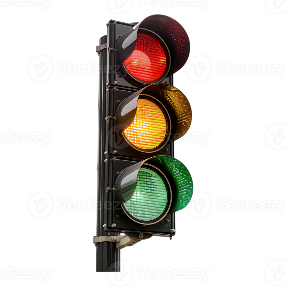 der Verkehr Licht auf ein transparent Hintergrund png