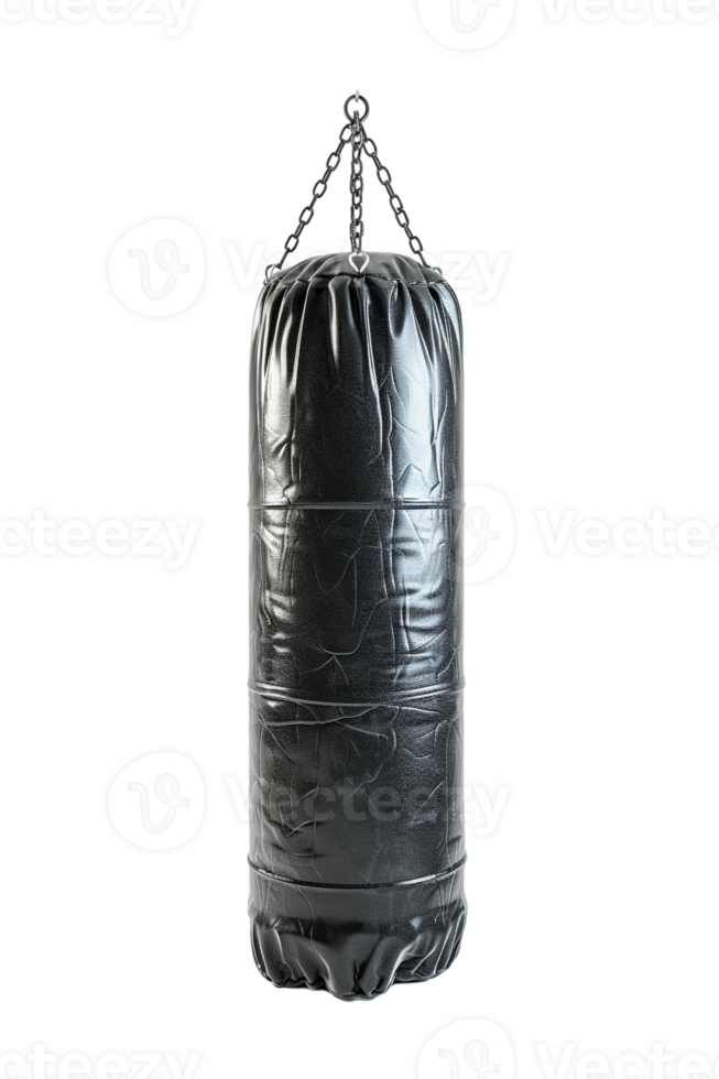 Punching bag, isolated against a transparent background png