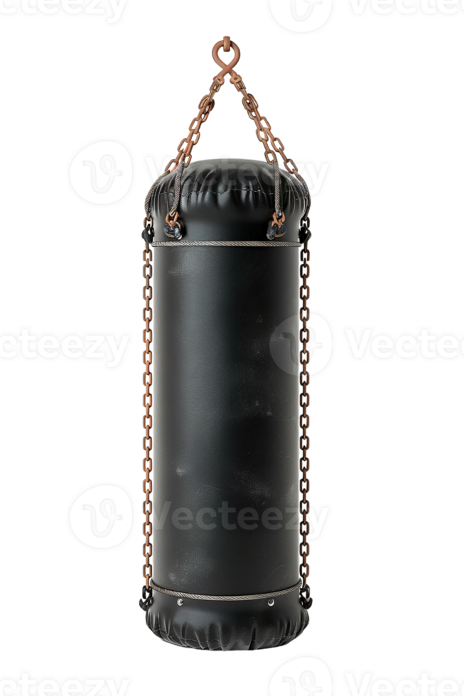 Punching bag, isolated against a transparent background png