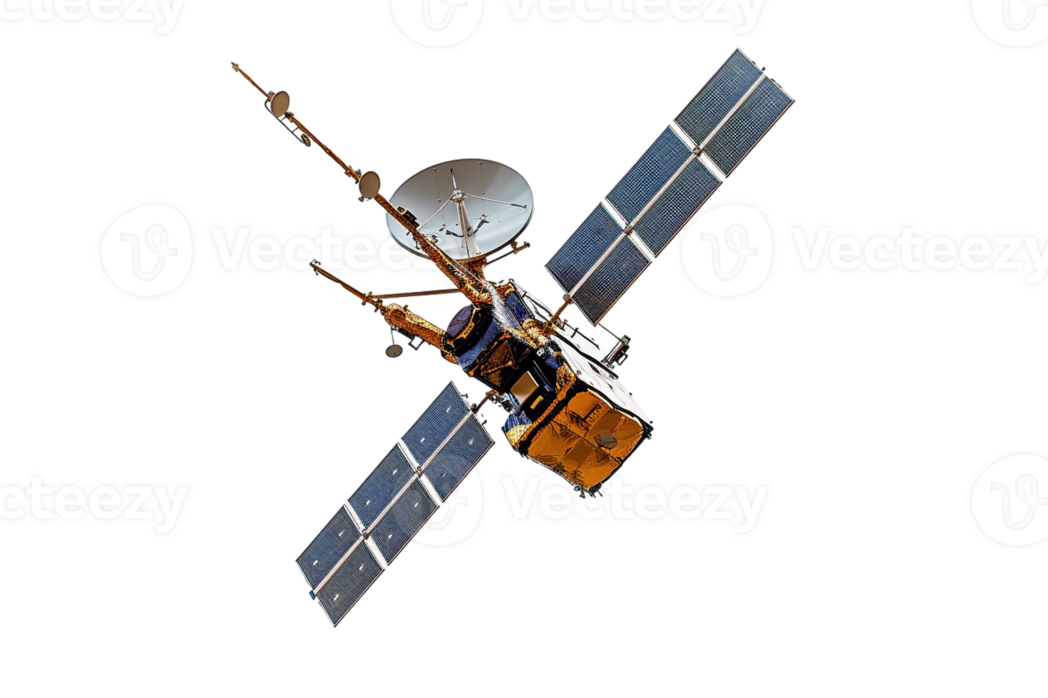 space satellite isolated on a transparent background in high resolution png