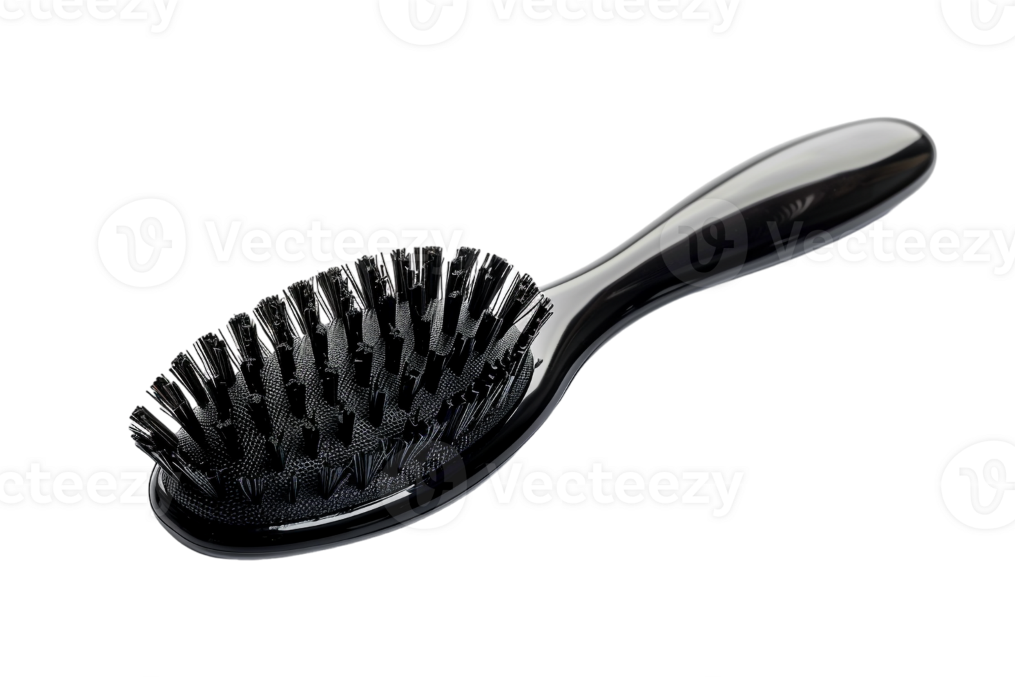 showing a hairbrush isolated against a transparent background png