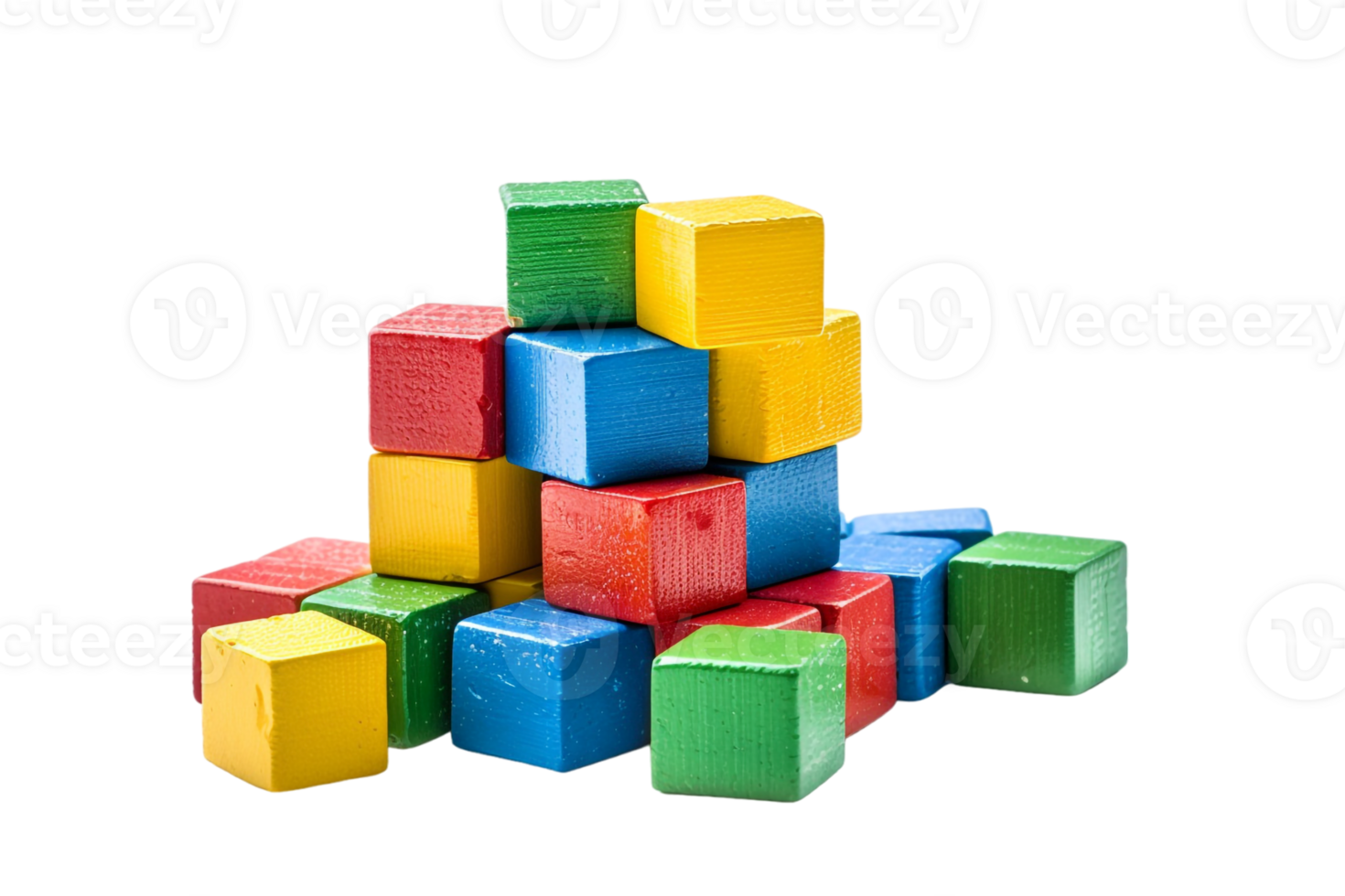 stack of colorful toy blocks, set against a transparent background png