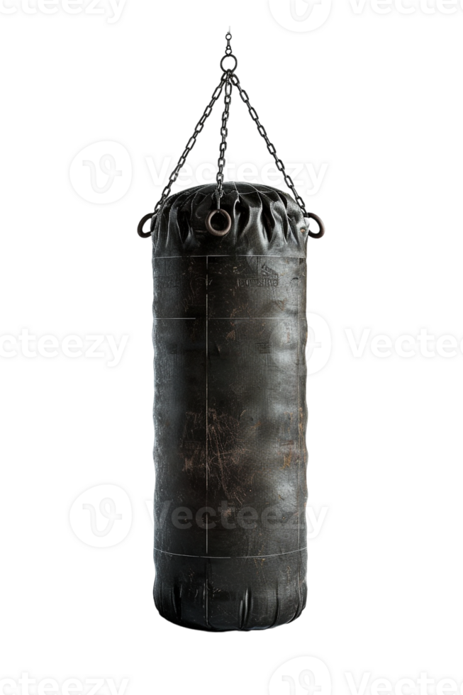 Punching bag, isolated against a transparent background png