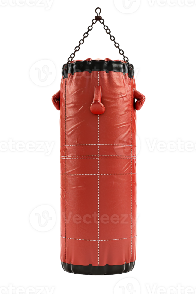 Punching bag, isolated against a transparent background png