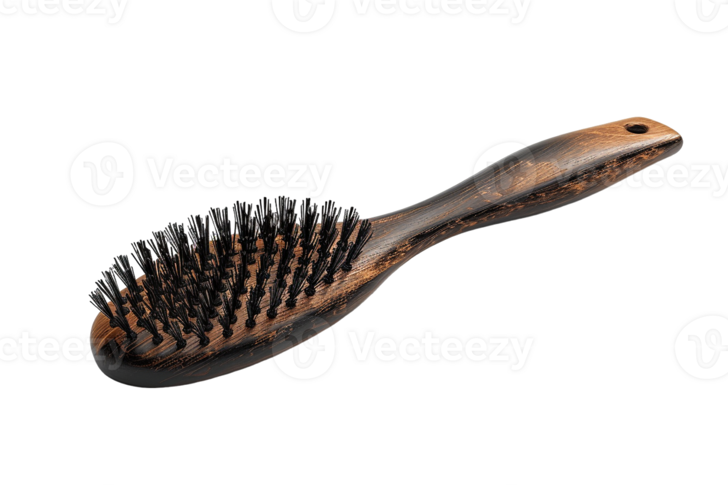 showing a hairbrush isolated against a transparent background png