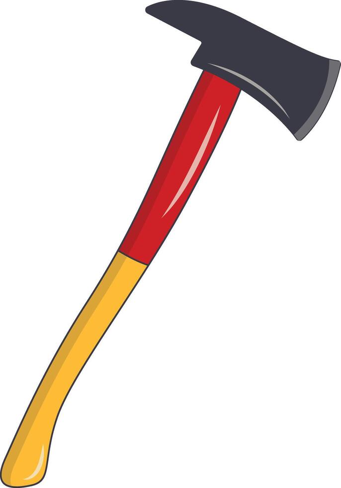 Cartoon Firefighter Safety Equipment. Isolated on White Background. Sticker Illustration Design vector