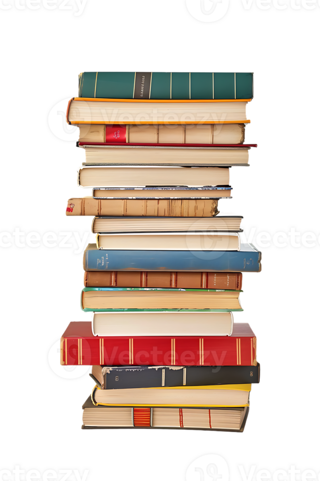 Vertical bookshelf alone against transparent backdrop png