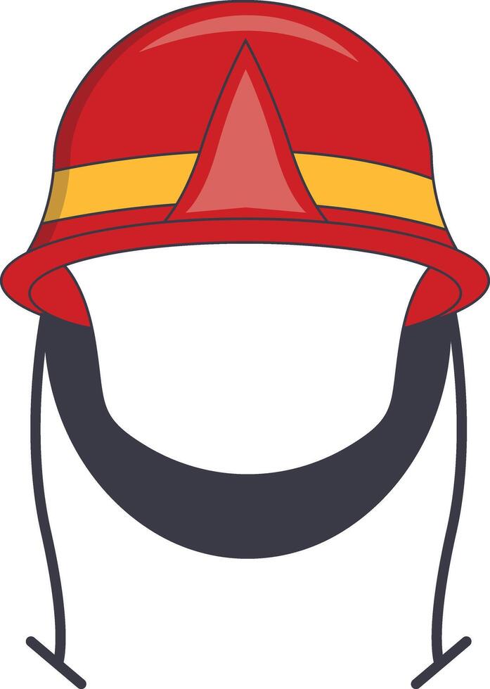 Cartoon Firefighter Safety Equipment. Isolated on White Background. Sticker Illustration Design vector