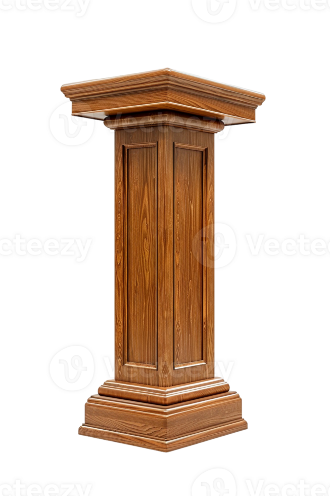 podium with a pulpit microphone isolated against a transparent background png