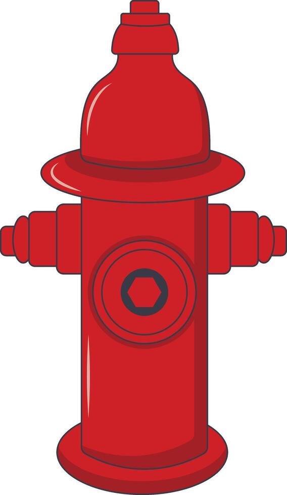 Cartoon Firefighter Safety Equipment. Isolated on White Background. Sticker Illustration Design vector