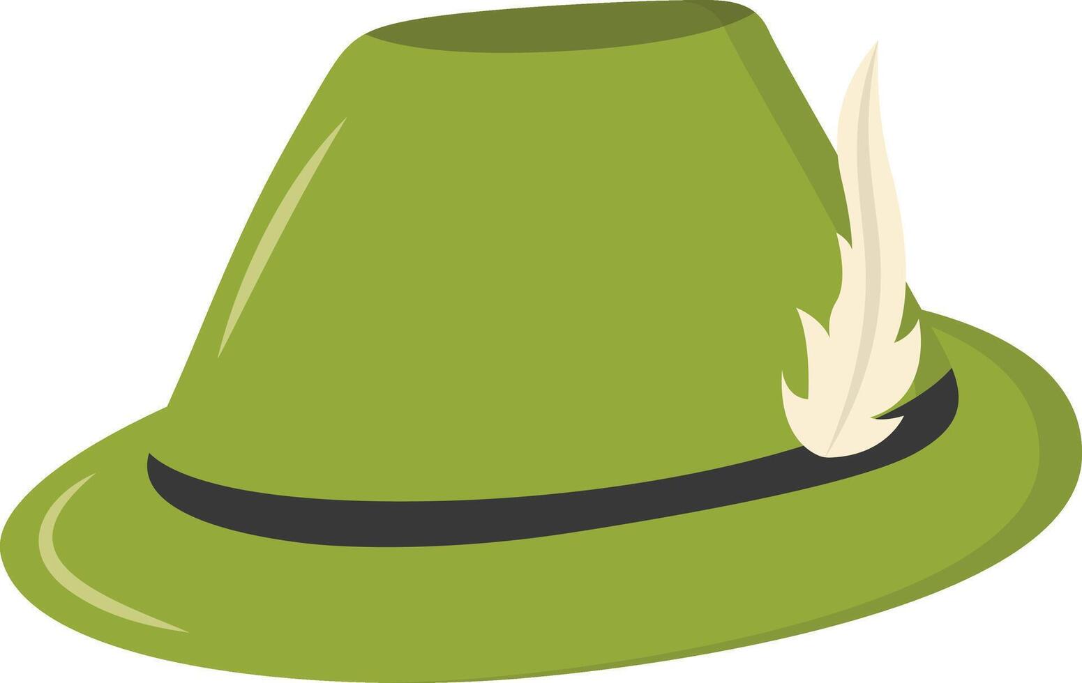 St. Patrick's Day Leprechaun Hat with Tree Leaves Clover Icon. Isolated on White Background vector
