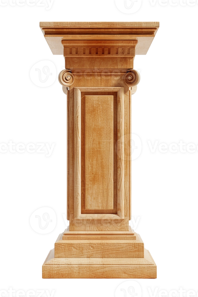 podium with a pulpit microphone isolated against a transparent background png