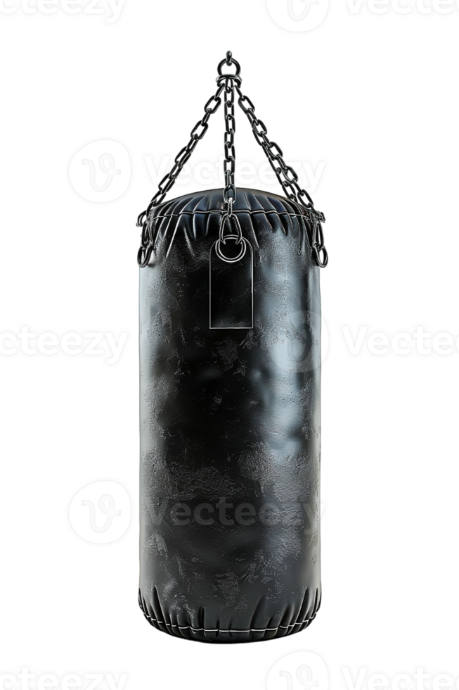 Punching bag, isolated against a transparent background png