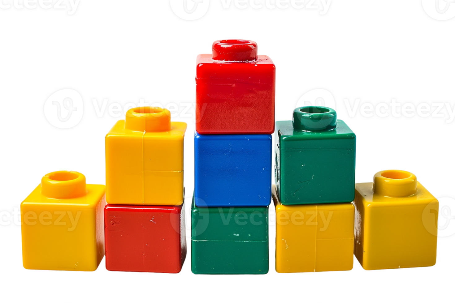stack of colorful toy blocks, set against a transparent background png