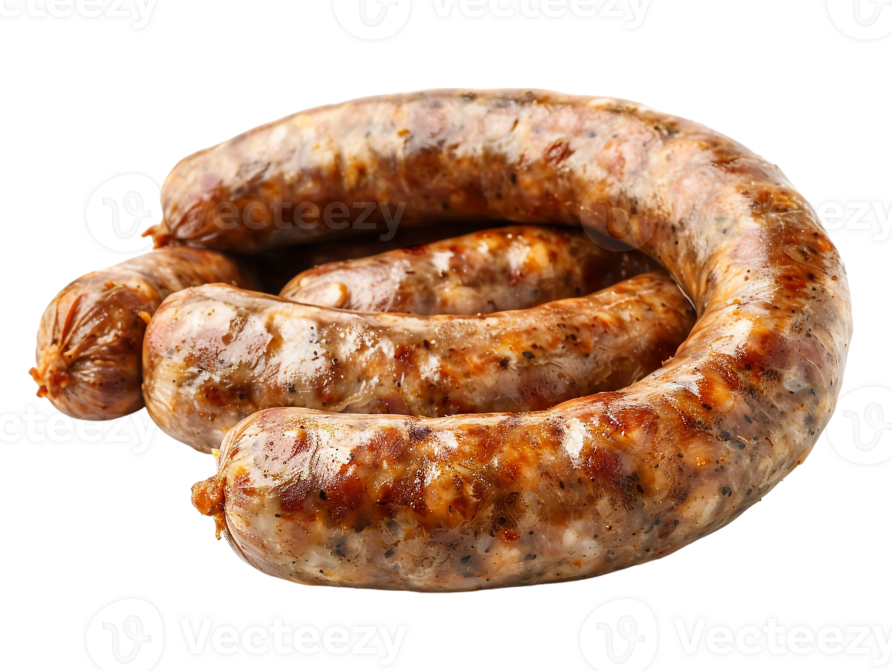 Raw Hungarian sausage, isolated against a transparent background png