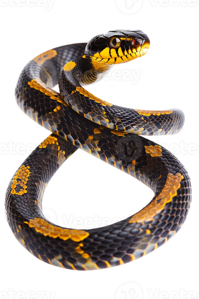 Snake alone against transparent backdrop png