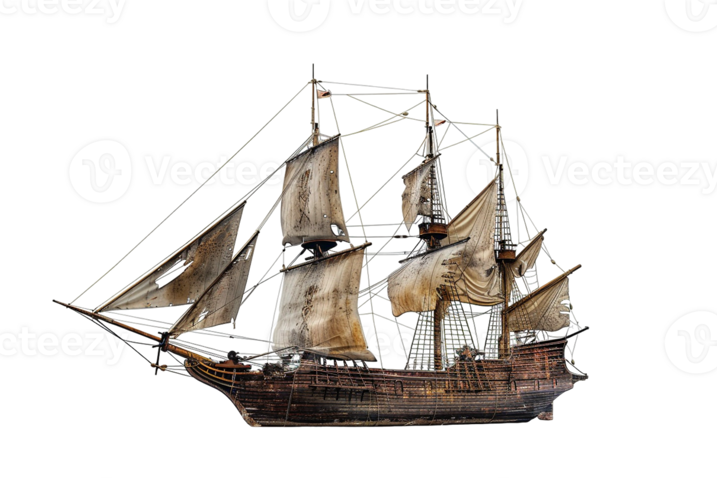pirate ship isolated against a transparent background png