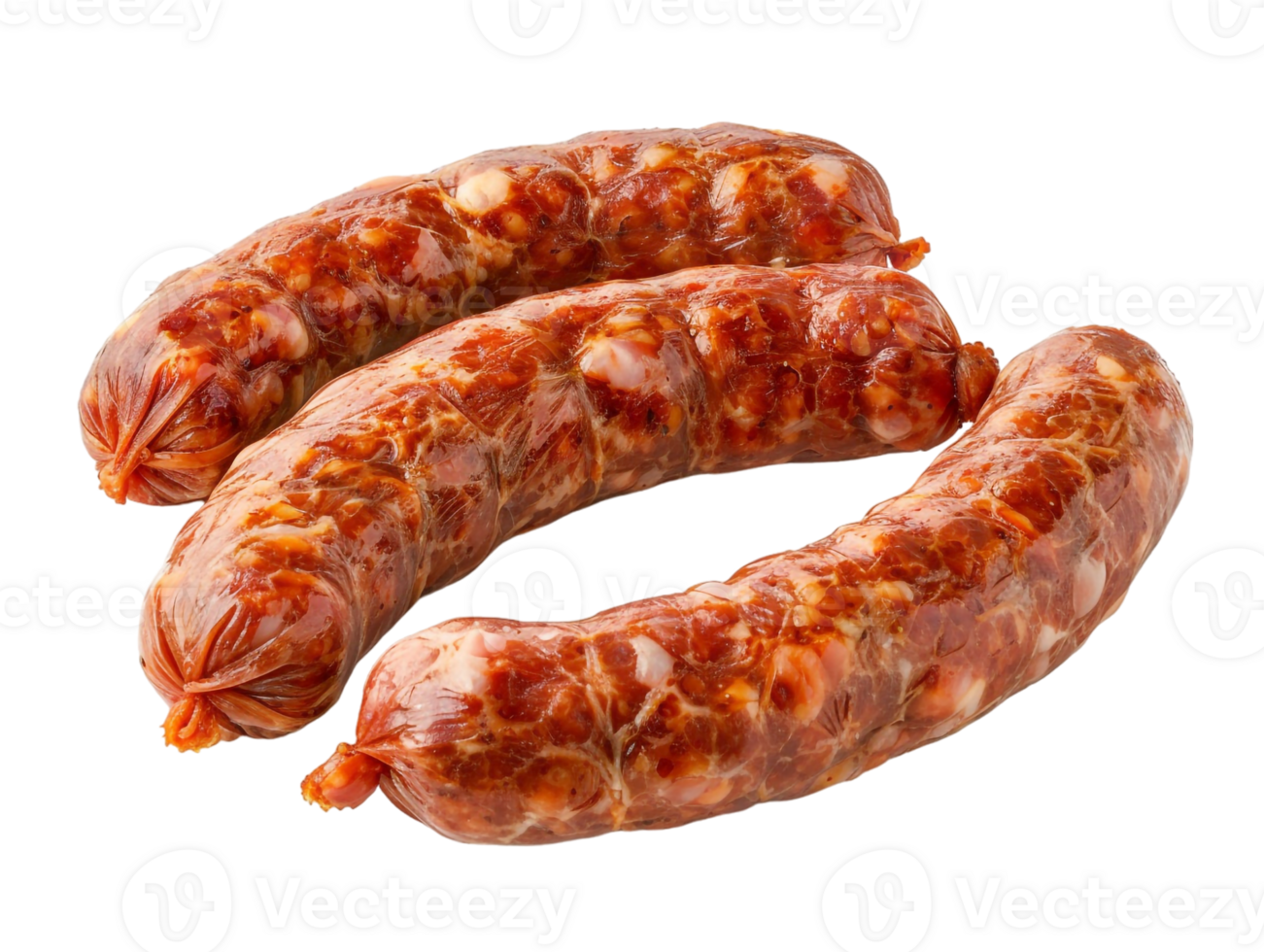 Raw Hungarian sausage, isolated against a transparent background png