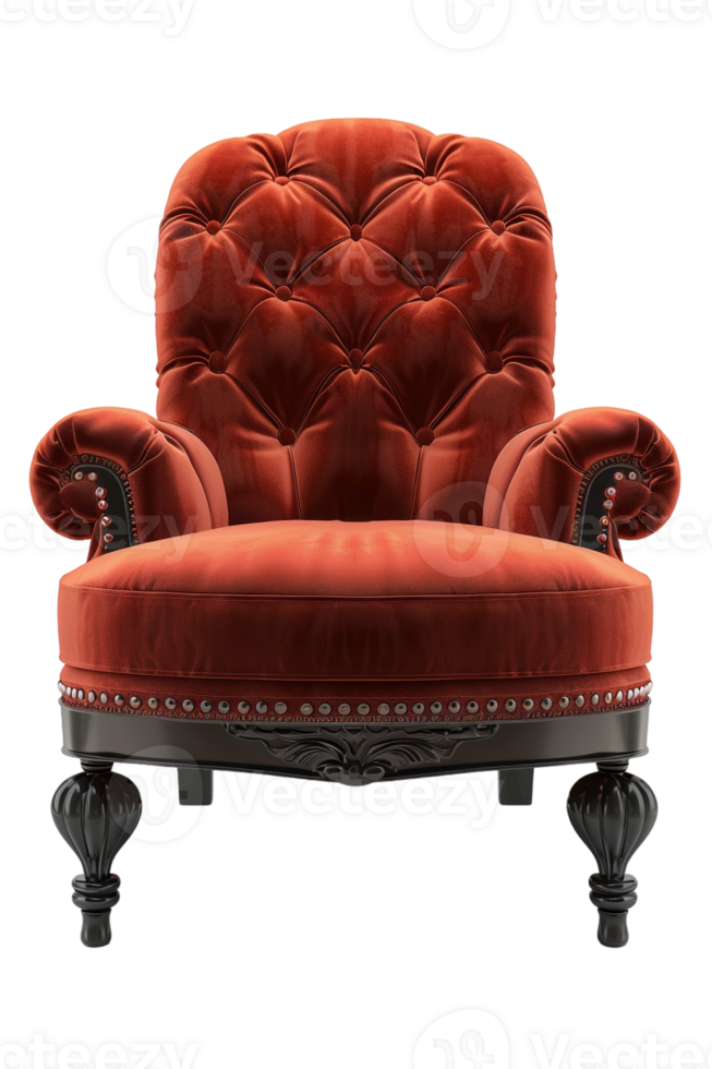 Slipper chair, isolated against a transparent background png