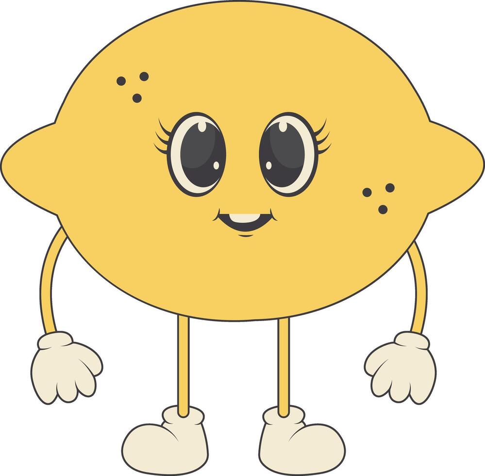 Groovy Hippie Psychedelic Character. Cartoon Illustration vector