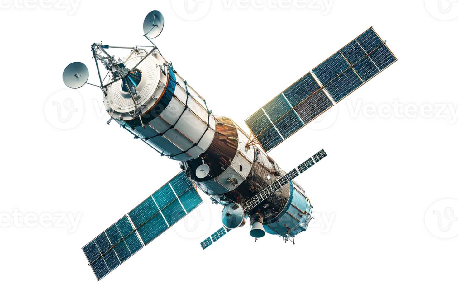 space satellite isolated on a transparent background in high resolution png
