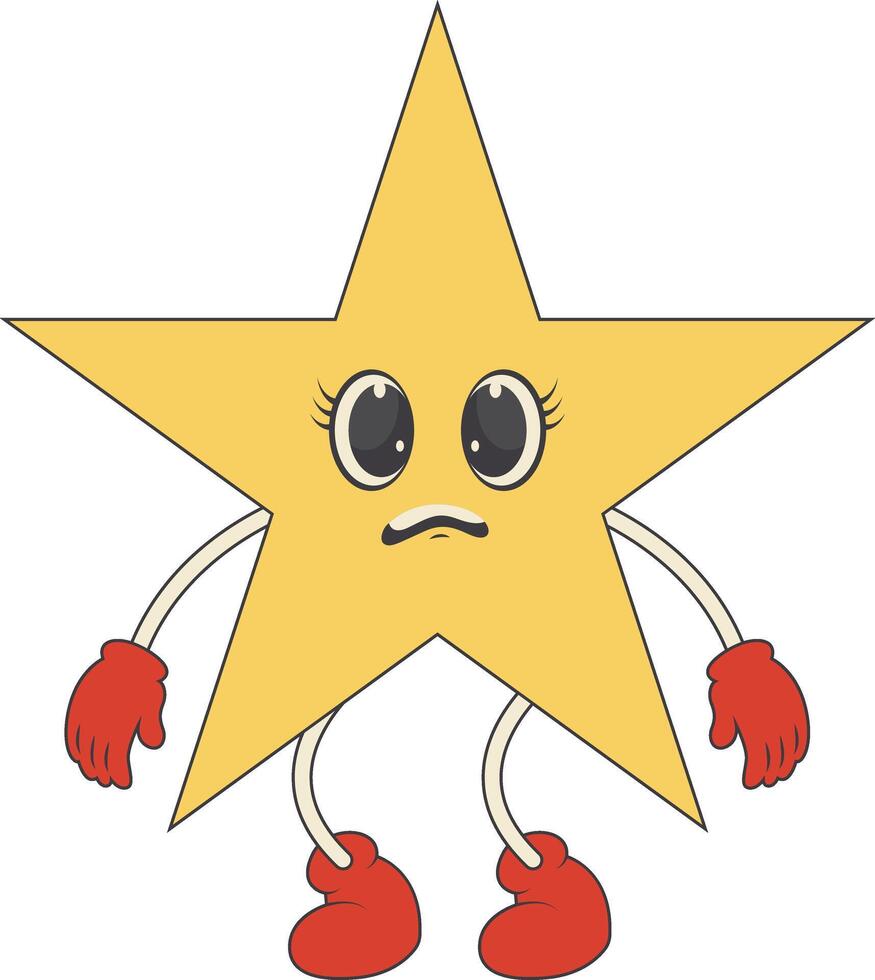 Groovy Hippie Psychedelic Character. Cartoon Illustration vector