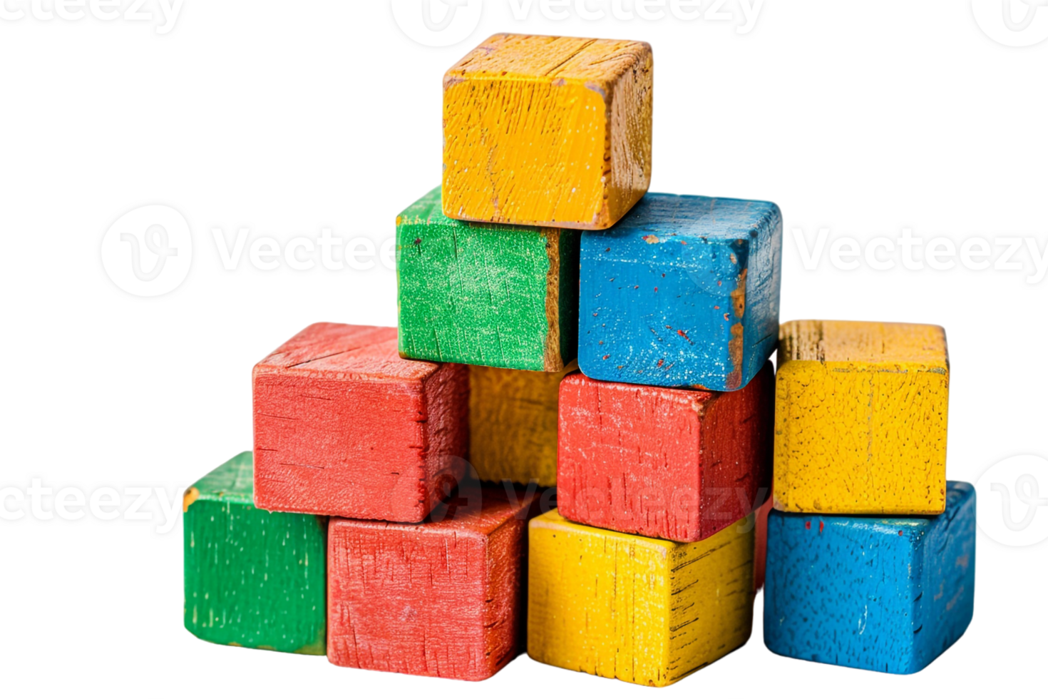 stack of colorful toy blocks, set against a transparent background png