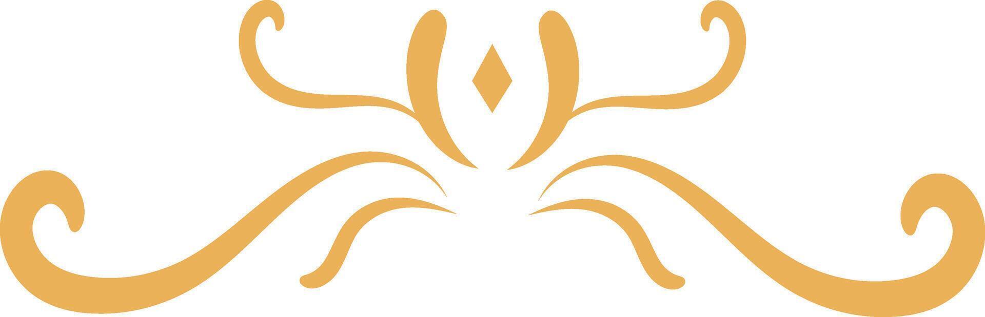 Eastern Islamic Flower Divider Icon. Isolated on White Background. Illustration in Abstract Design. vector