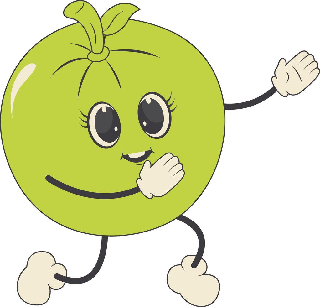 Groovy Hippie Psychedelic Character. Cartoon Illustration vector