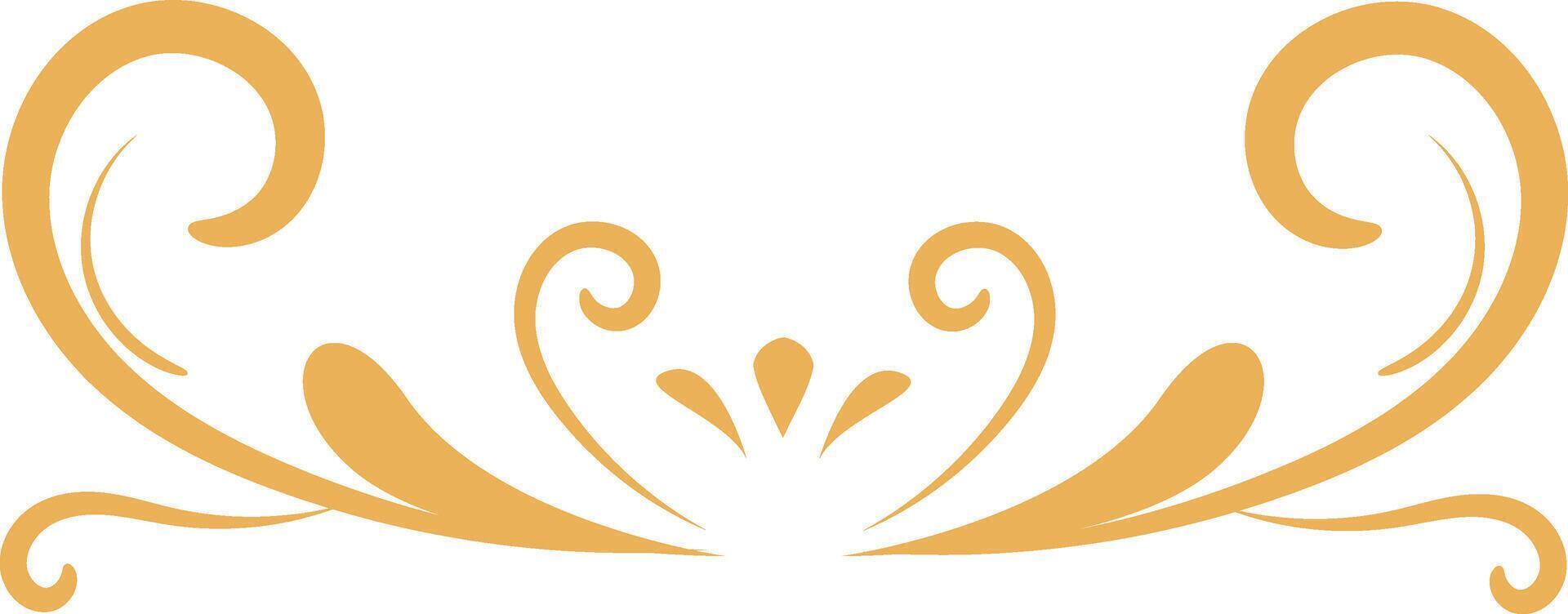 Eastern Islamic Flower Divider Icon. Isolated on White Background. Illustration in Abstract Design. vector