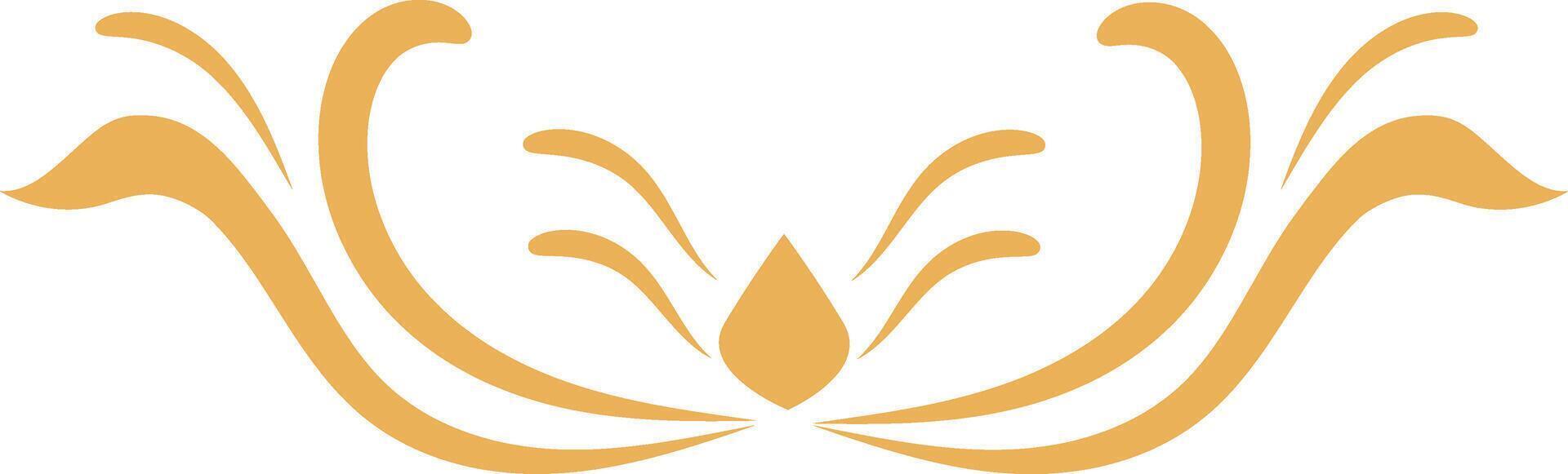 Eastern Islamic Flower Divider Icon. Isolated on White Background. Illustration in Abstract Design. vector