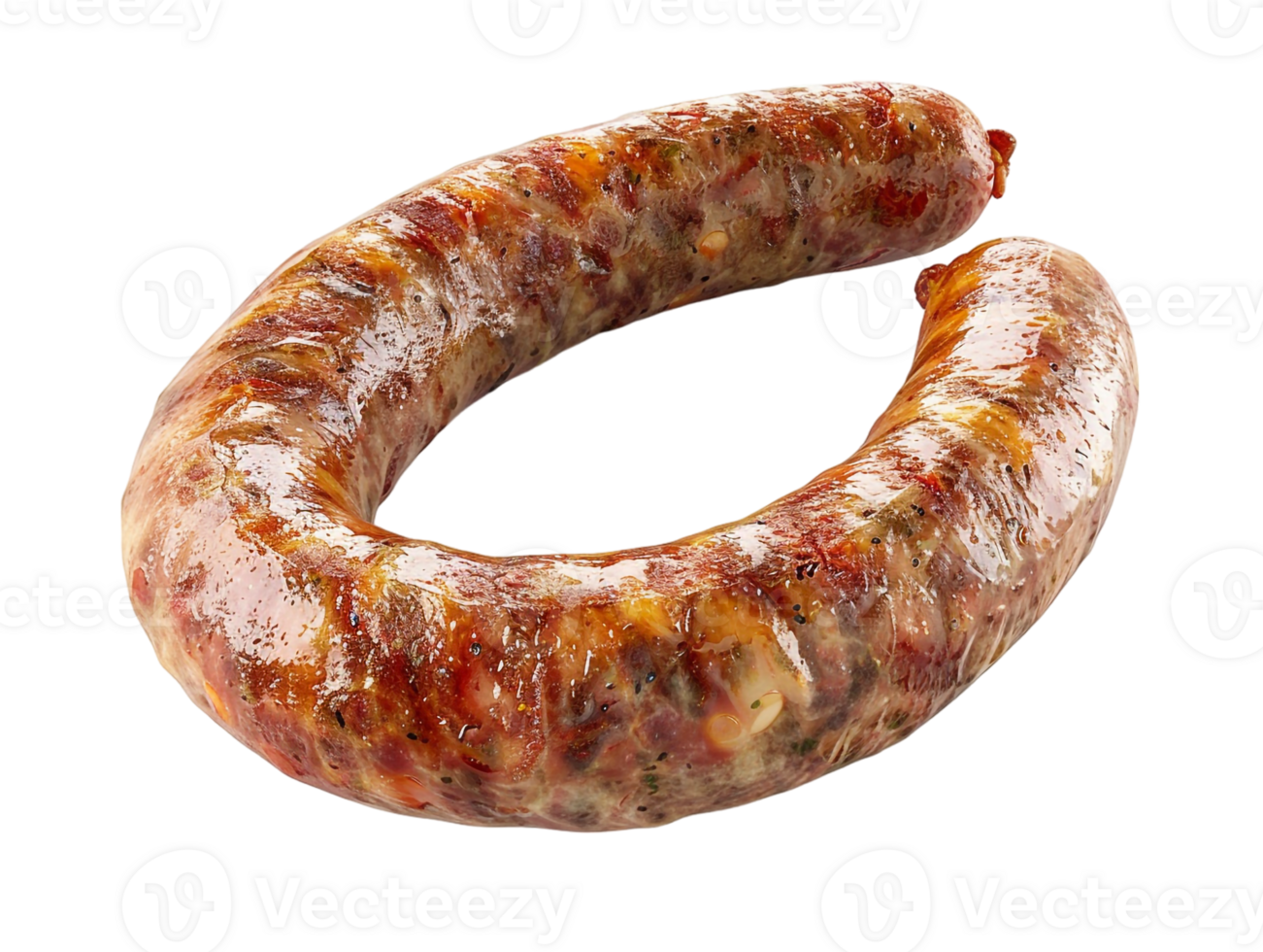 Raw Hungarian sausage, isolated against a transparent background png