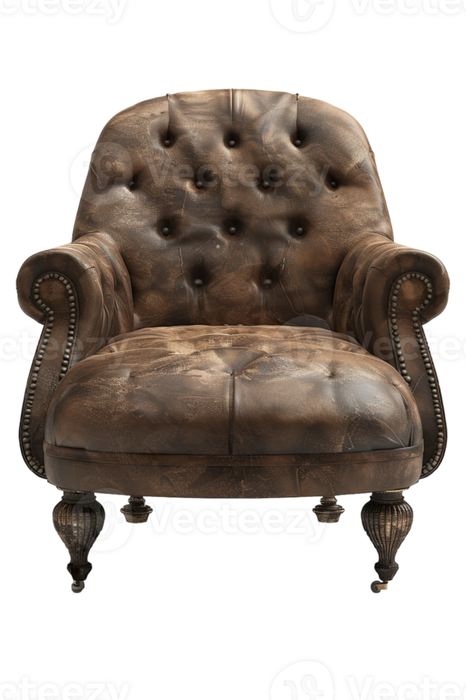 Slipper chair, isolated against a transparent background png