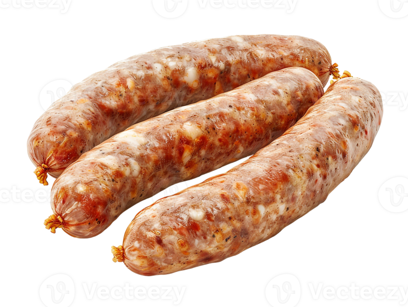 Raw Hungarian sausage, isolated against a transparent background png