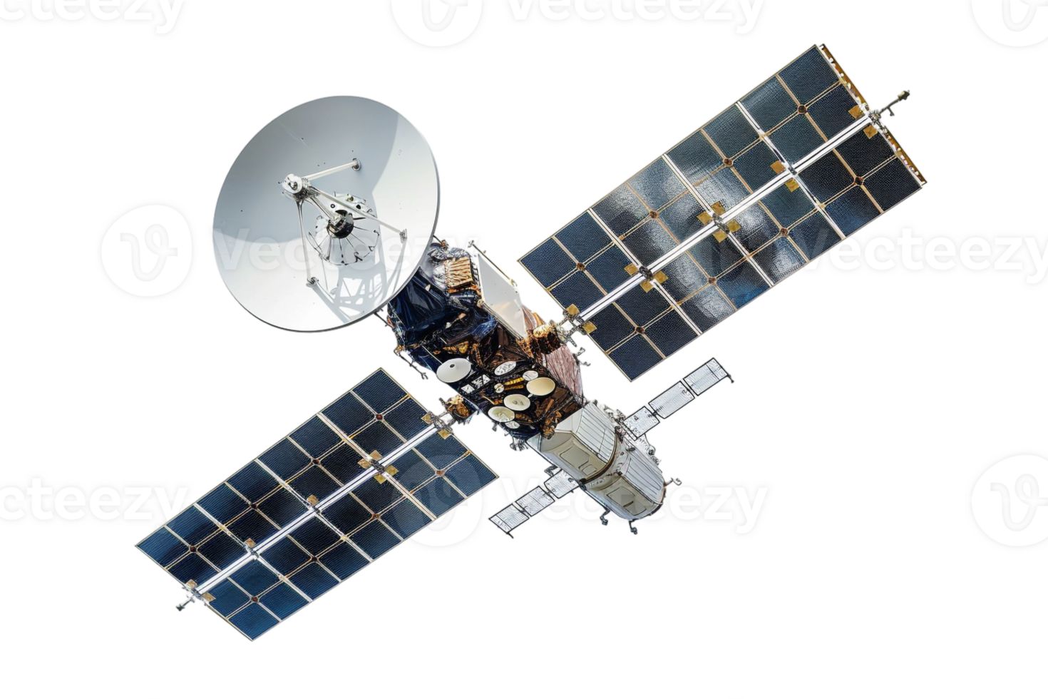 space satellite isolated on a transparent background in high resolution png