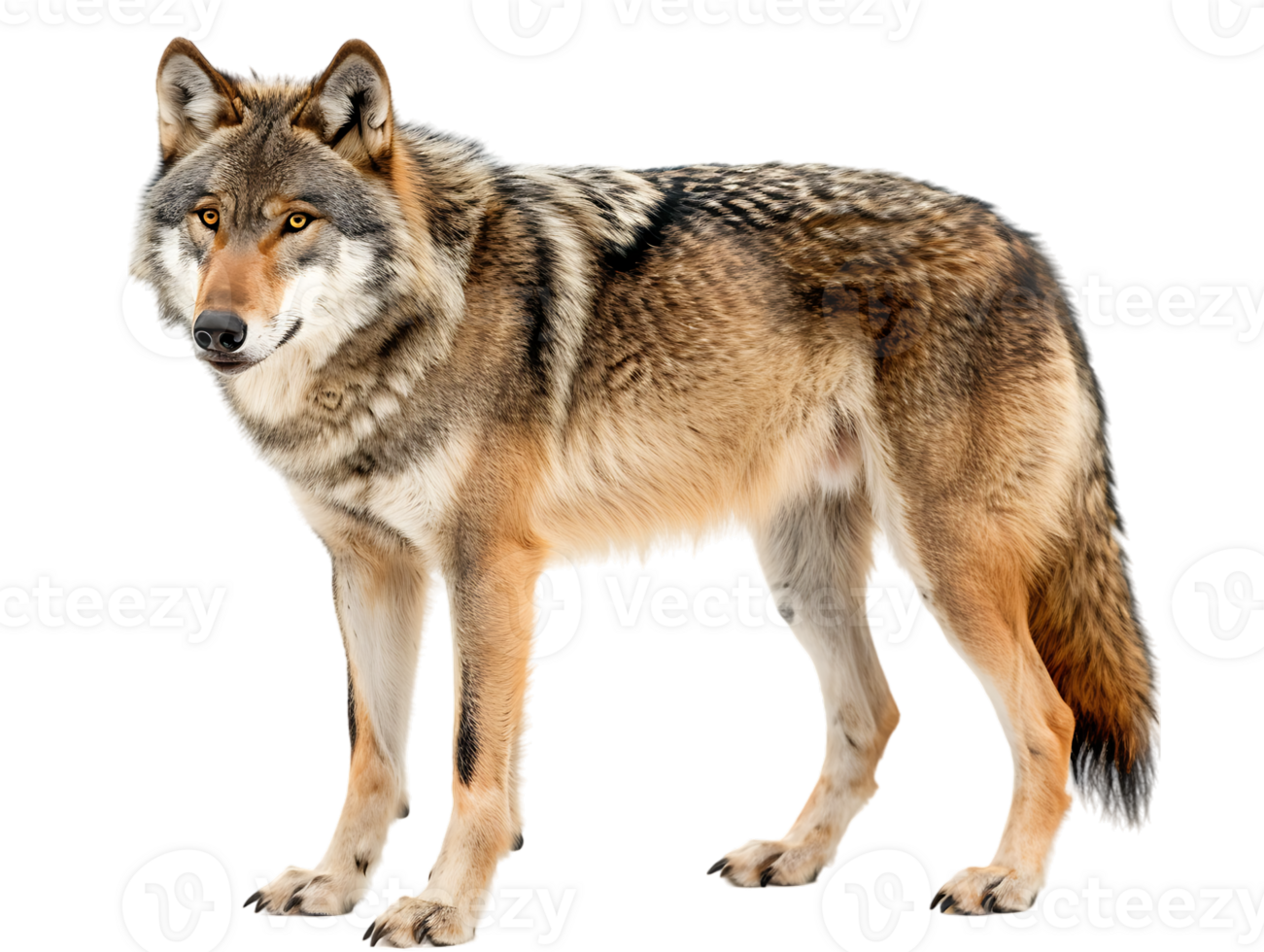 Wolf isolated against transparent background png