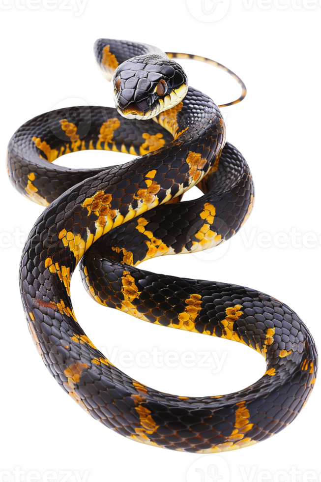 Snake alone against transparent backdrop png