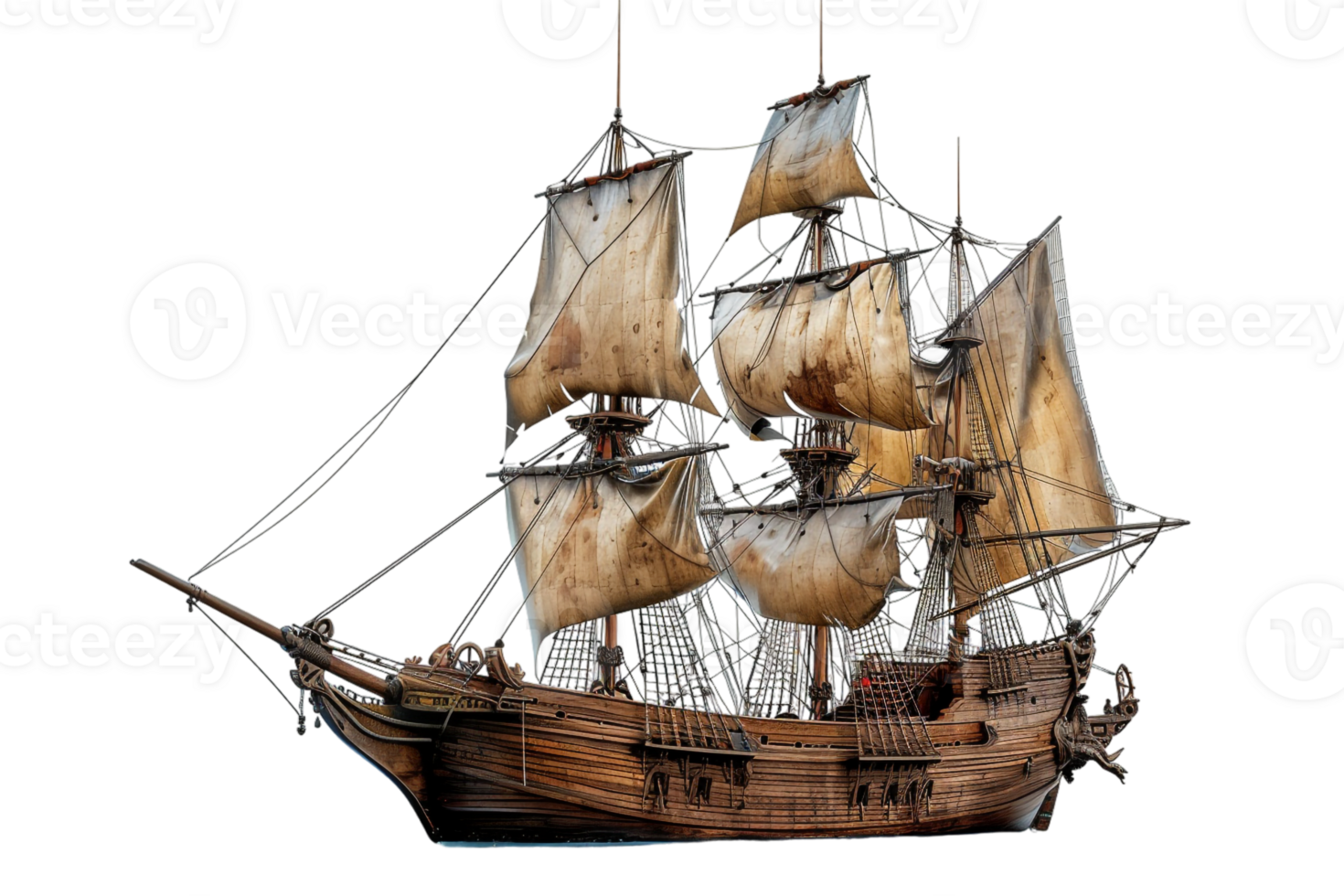 pirate ship isolated against a transparent background png