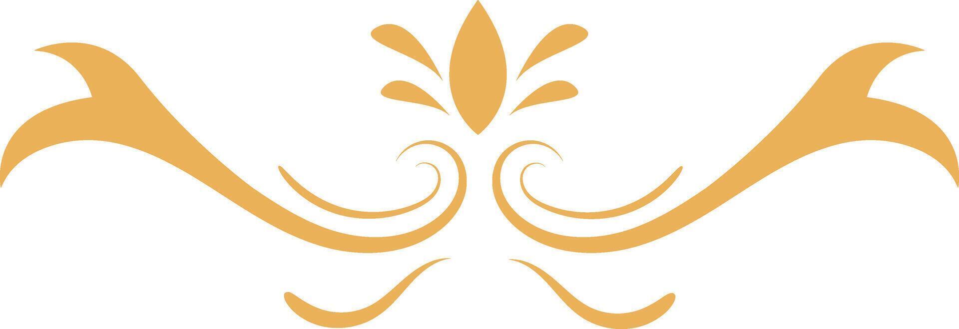 Eastern Islamic Flower Divider Icon. Isolated on White Background. Illustration in Abstract Design. vector