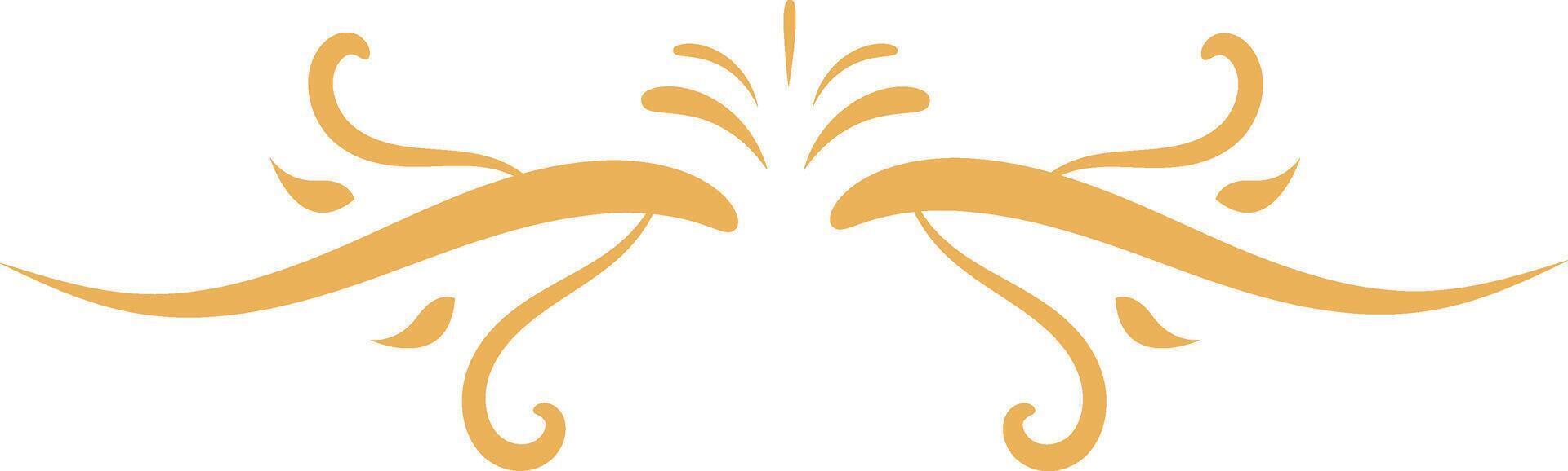 Eastern Islamic Flower Divider Icon. Isolated on White Background. Illustration in Abstract Design. vector