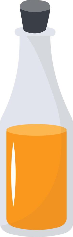 Magic Bottle Potion with Liquid. Isolated on White Background. Illustration in Cartoon Design Concept. vector
