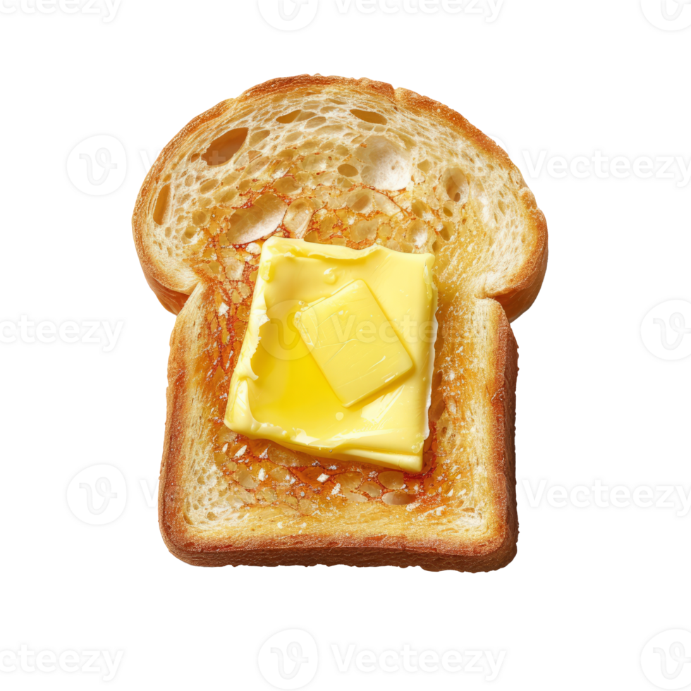 Golden Brown Toast And Butter. Classic Breakfast png