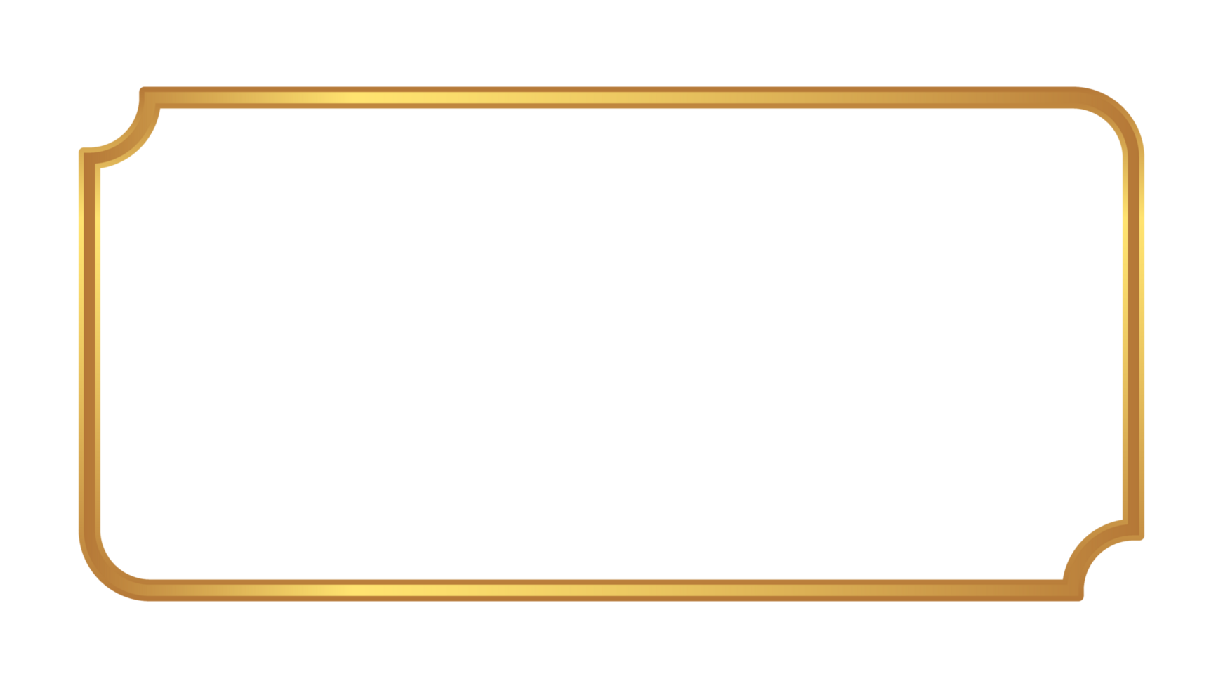 Luxury golden rectangle certificate border pattern line photo frame islamic wedding invitation background png
