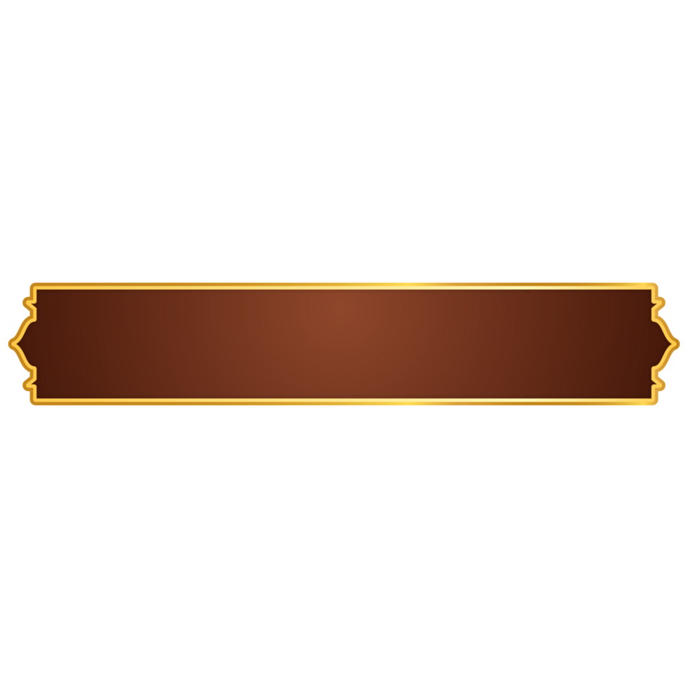 Luxury golden Islamic banner text box, title frame template. Infographics design element related to Arabic cuture png