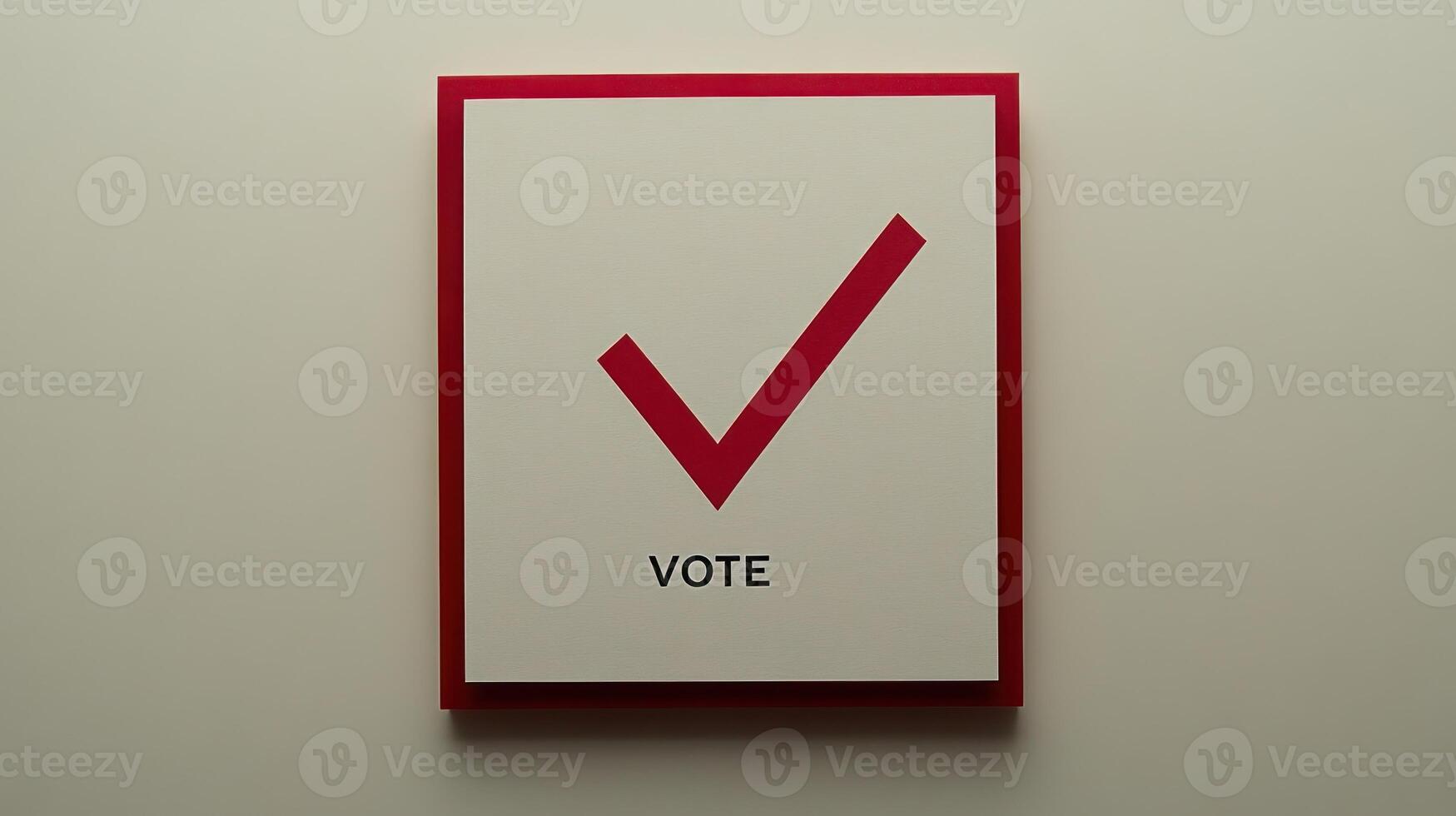 A red checkmark symbol highlights the importance of voting in a civic engagement campaign photo