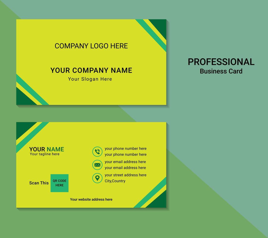 Professional business card design stunning for personal and official section. vector