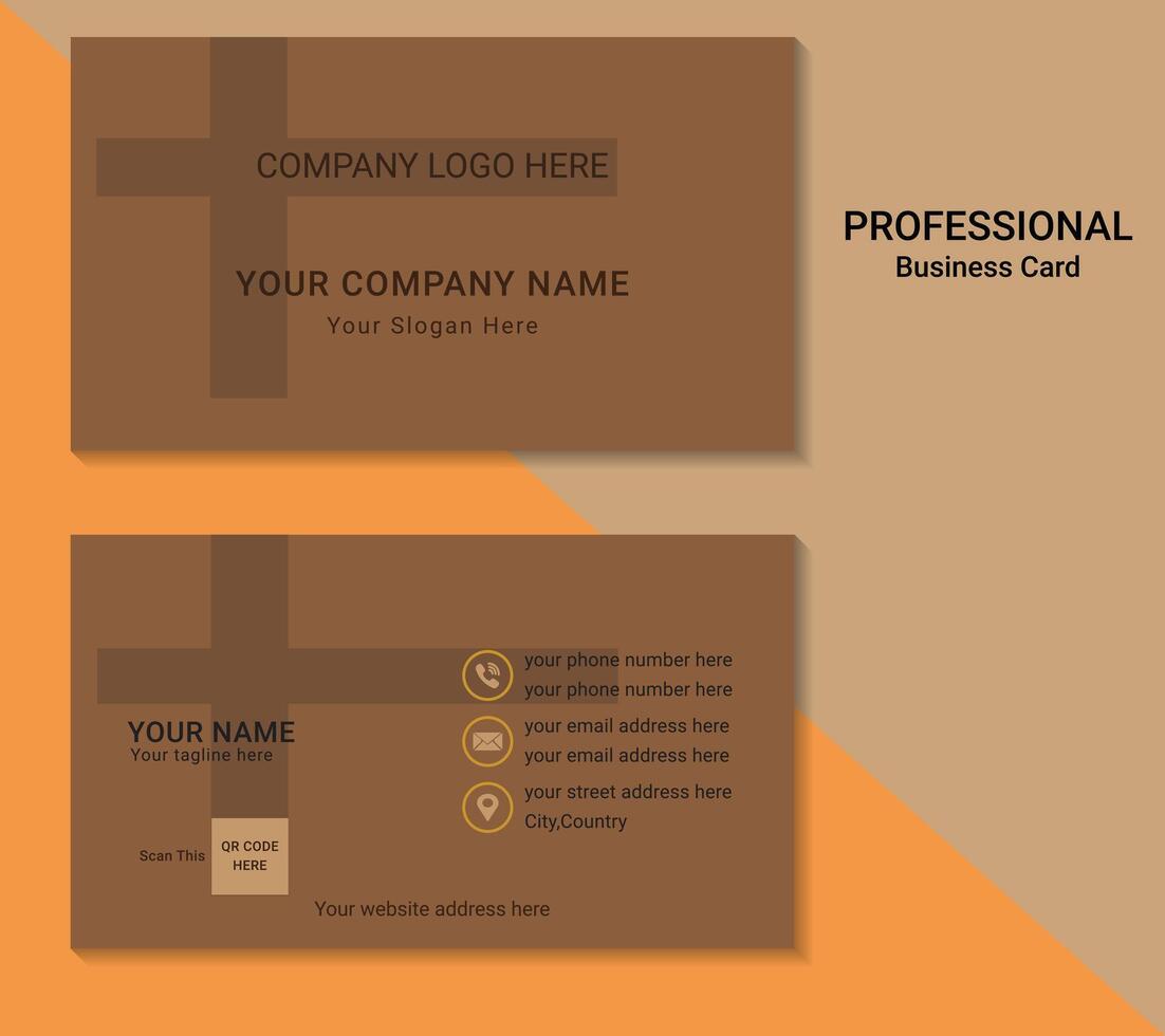 Professional business card design stunning for personal and official section. vector