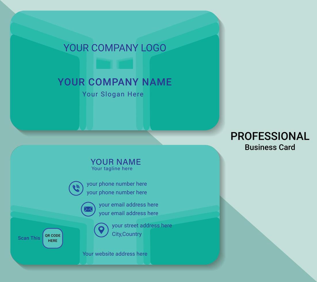Professional Business Card Design for personal and corporate use. vector