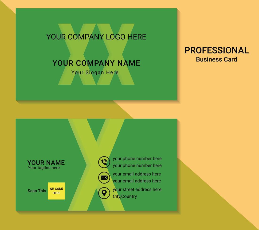 Professional business card design stunning for personal and official section. vector